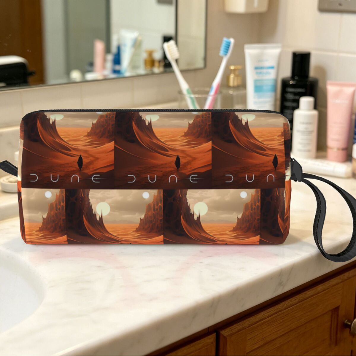 Women Bags Dune - ดูน 2020 แฟนอาร์ตกระเป๋าแต่งหน้า กระเป๋าใส่เครื่องสำอาง กระเป๋าใส่เครื่องสำอางสำหรับผู้หญิง กระเป๋าใส่ดินสอสำหรับเดินทางเพื่อความงาม