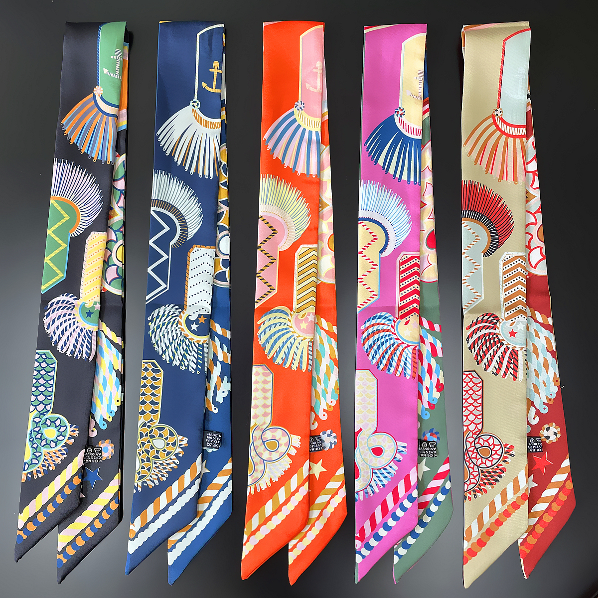 Women'S Bags Designer Brands - การออกแบบแบรนด์ Twill 100% ผ้าพันคอผ้าไหมแฟชั่นผ้าพันคอผู้หญิง Foulard Skinny