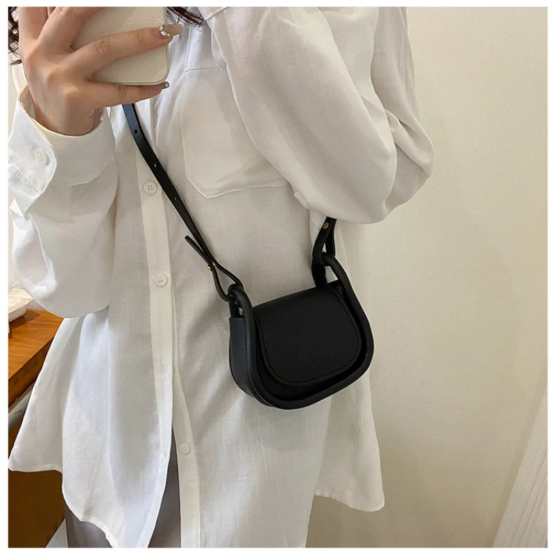 Women Bags H&M - ลูกอมสีหนัง PU แฟชั่นกระเป๋าสะพายพาดลำตัวขนาดเล็กกระเป๋าสะพายไหล่สำหรับผู้หญิงขนาดเล็กกระเป๋าอานม้าลิปสติกเหรียญเงินกระเป๋าใส่การ์ด