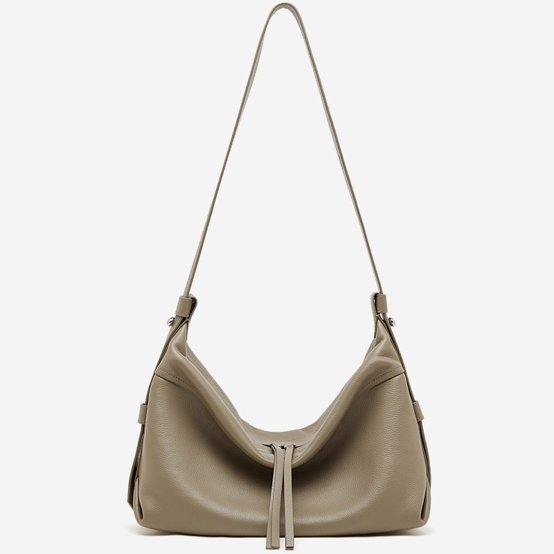 Hobo Bag Slouchy - กระเป๋าหนังแท้ทรงหลวมอเนกประสงค์ รุ่นใหม่ปี 2025 กระเป๋าสะพายข้างสุดฮิตสำหรับผู้หญิง กระเป๋าถือสะพายไหล่ลำลองขนาดใหญ่จุของได้เยอะ