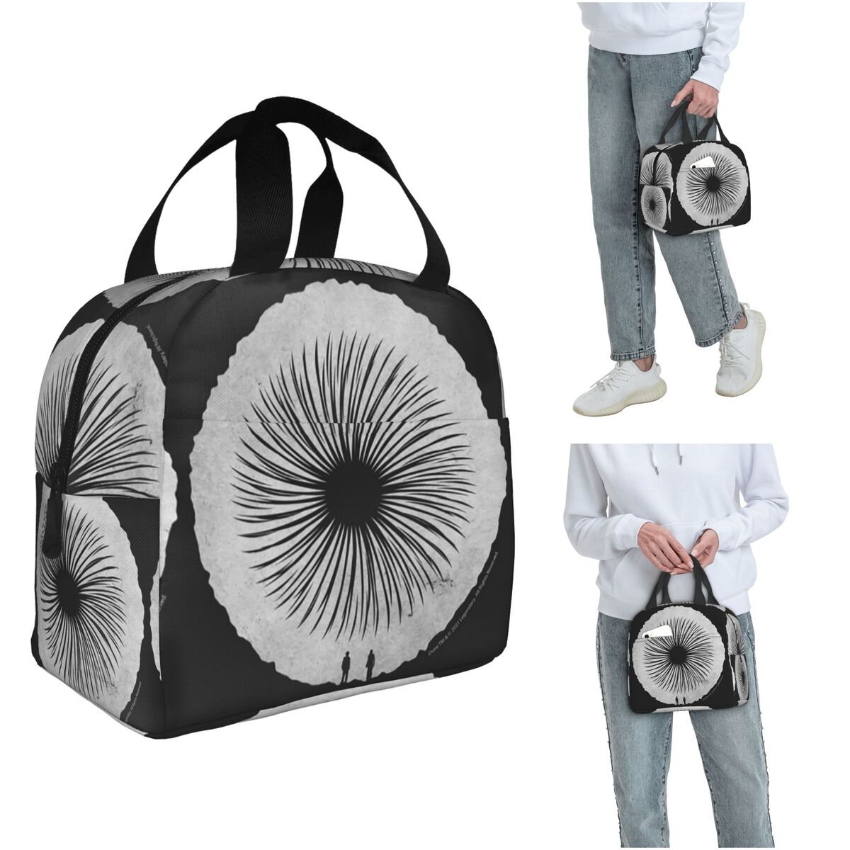 Women Bags Dune - กระเป๋าใส่อาหารกลางวันแบบหุ้มฉนวนลายหนอนทรายจากภาพยนตร์ Dune สำหรับผู้หญิงและเด็ก กล่องใส่อาหารแบบพกพา กระเป๋าเก็บความร้อน