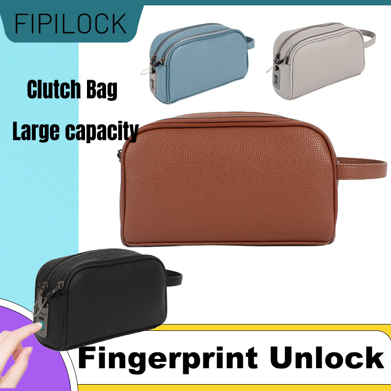 Women Bags Wholesale - กระเป๋าคลัทช์ FIPILOCK กระเป๋าถือผู้ชายขายส่งสำหรับผู้หญิง พร้อมระบบปลดล็อคด้วยลายนิ้วมืออัจฉริยะ ป้องกันการโจรกรรม ป้องกันการงัดแงะ