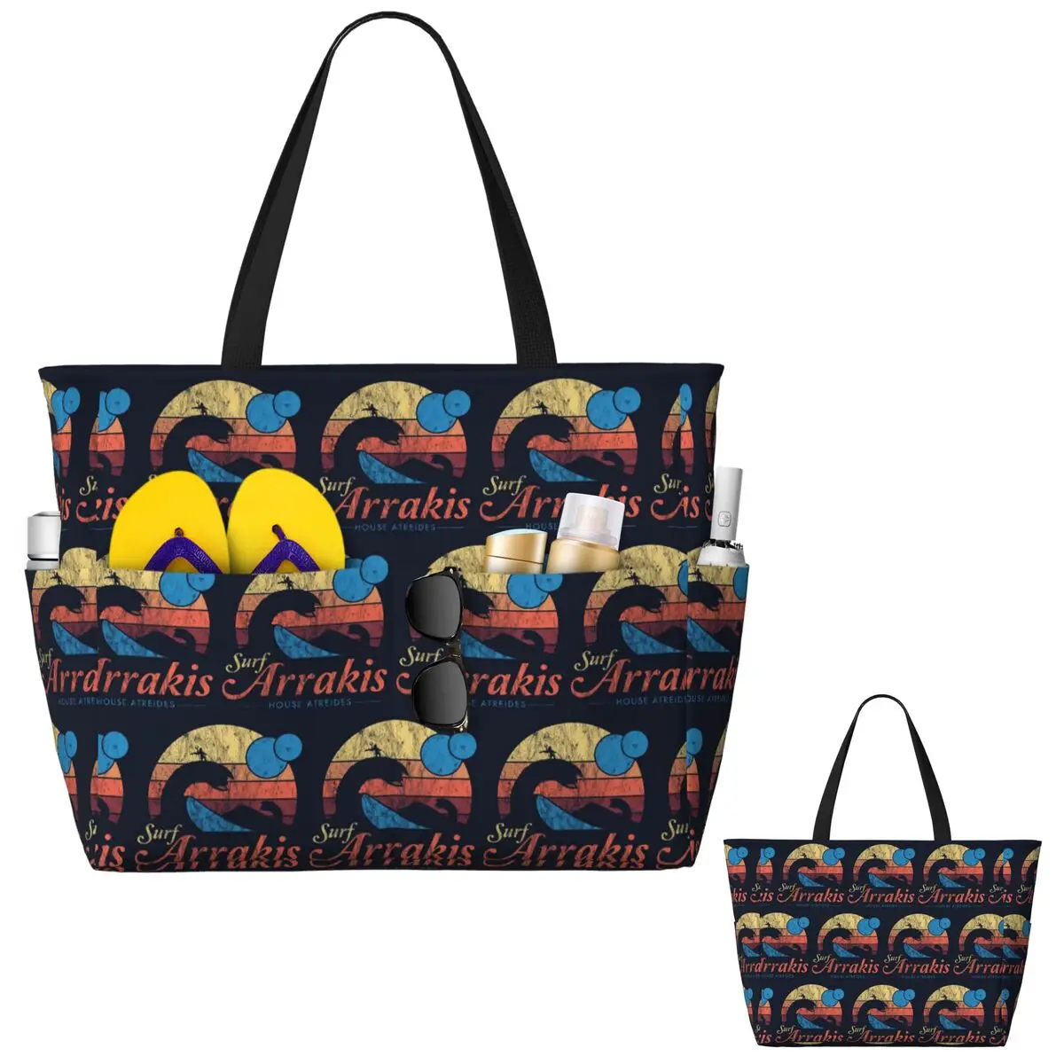 Women Bags Dune - กระเป๋าหิ้วชายหาด Visit Arrakis Distressed Surf Dune