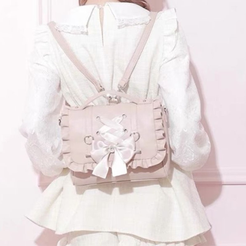 Women Bags Trend 2025 - กระเป๋าสะพายข้างหนังทรงสี่เหลี่ยมขนาดใหญ่ สไตล์หวานน่ารัก สีชมพู สำหรับผู้หญิง แฟชั่น Fairycore