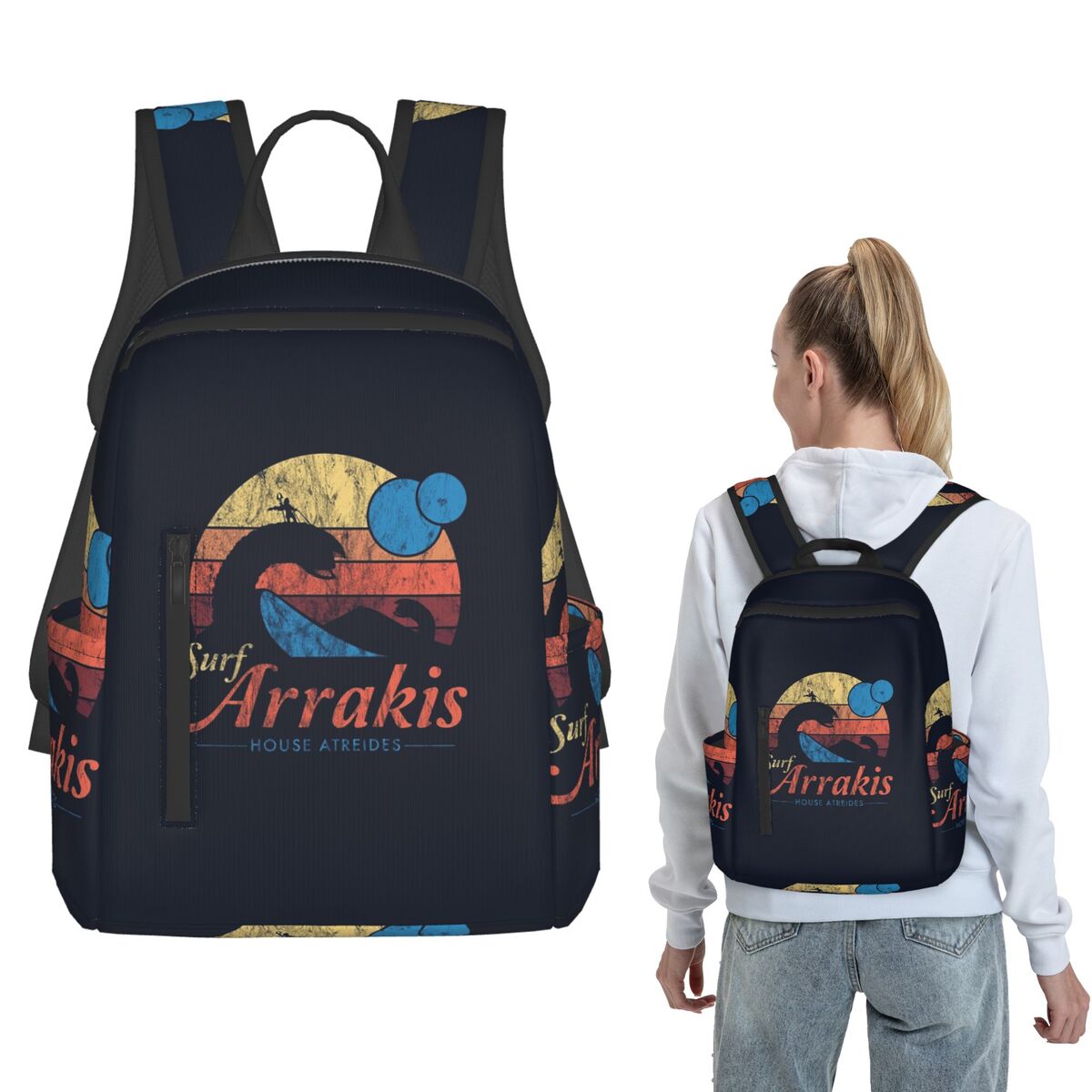 Women Bags Dune - กระเป๋าเป้สะพายหลัง Arrakis Distressed Surf Dune Sci