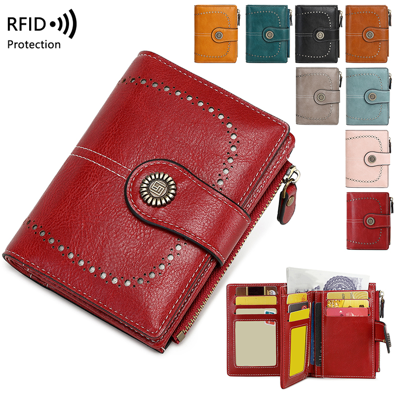 Women Bags Ck - กระเป๋าสตางค์ย้อนยุคป้องกันการโจรกรรม RFID สําหรับผู้หญิง, ซิปหลายบัตร, หัวเข็มขัดซิป, กระเป๋าสตางค์เหรียญแฟชั่น,