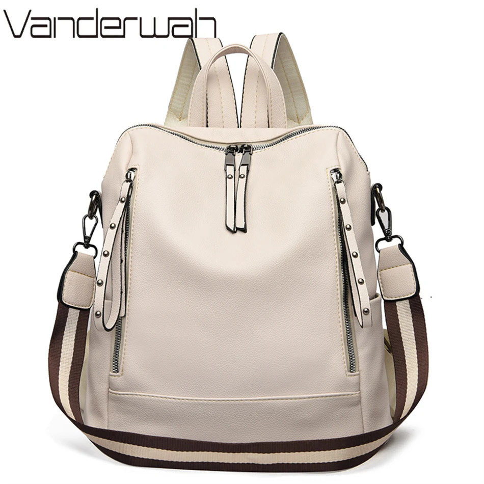 Women'S Bags Going Out - ยี่ห้อกระเป๋าเป้สะพายหลังหนังนุ่มกันน้ำ Bagpack Preppy สไตล์นักเรียนกระเป๋า Mochila Feminina