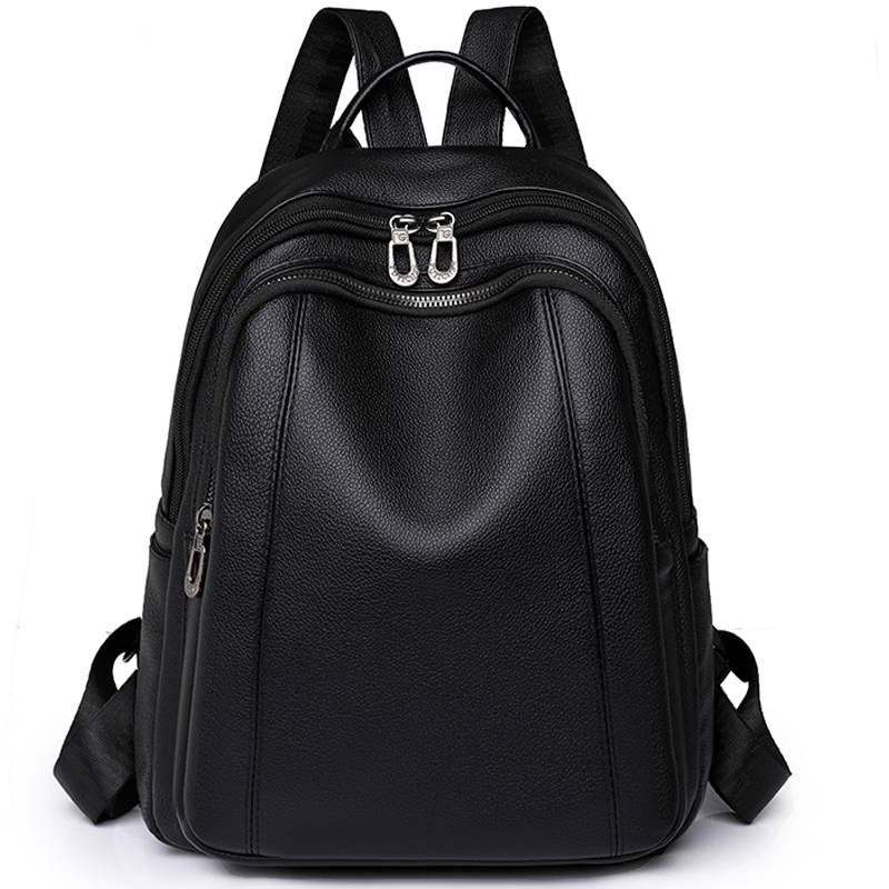 Women Bags H&M - หนังคุณภาพสูงกระเป๋าเป้สะพายหลังผู้หญิงขนาดใหญ่ความจุกระเป๋าเป้สะพายหลังกระเป๋าหญิง Vintage กระเป๋าโรงเรียนกระเป๋าเดินทาง Bagpack สุภาพสตรี Bookbag