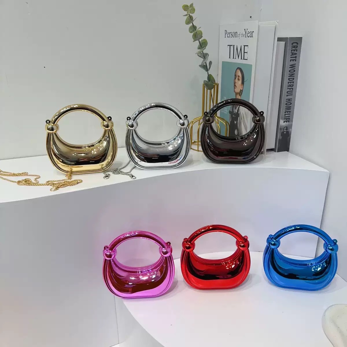 Women Bags Luxury - Mini Golden Evening กระเป๋าและกระเป๋าถือ Luxury Designer