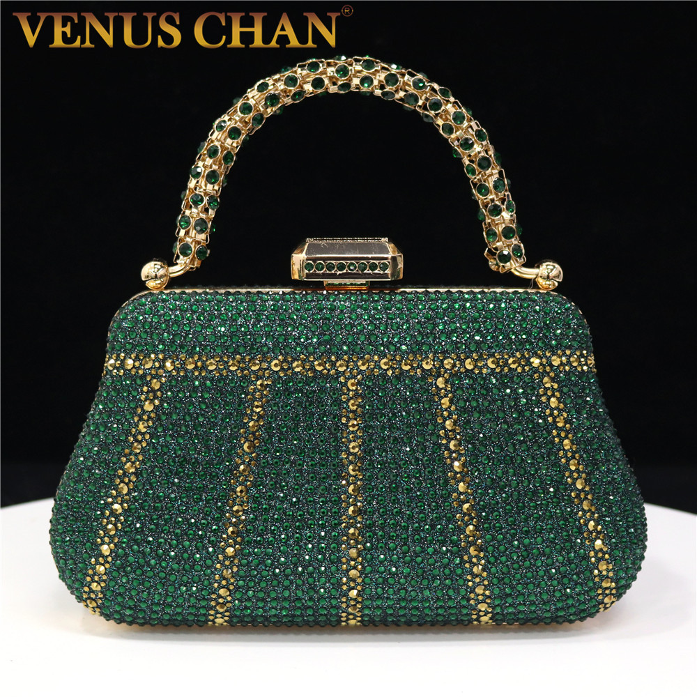 Clutch Bag Evening - กระเป๋าถือคลัทช์ประดับเพชรกระเป๋าสายโซ่ยาวเป็นที่นิยมในไนจีเรียกระเป๋างานราตรีสวยงามสวยงาม