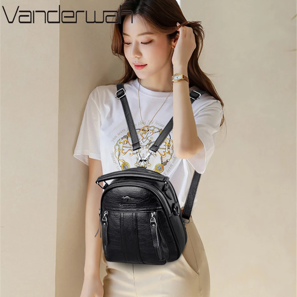 4 In 1 หนังกระเป๋าเป้สะพายหลัง - Women Bags In Sale บทวิจารณ์และราคา