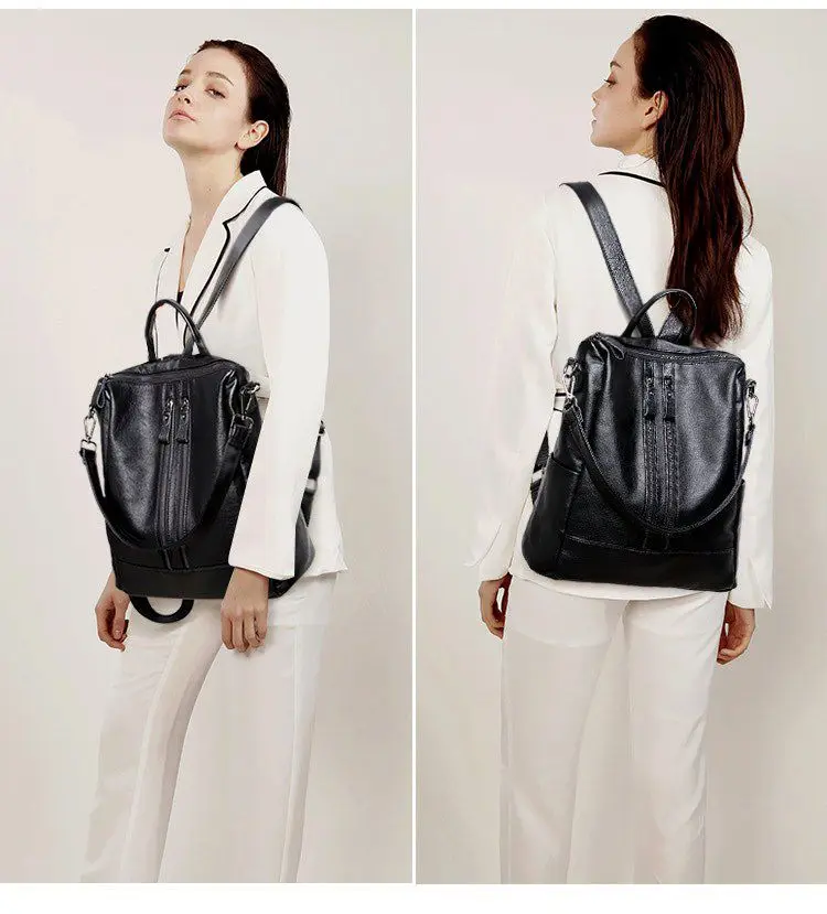 กระเป๋าเป้สะพายหลังหนังนิ่มสำห - Women Bags Office บทวิจารณ์และราคา