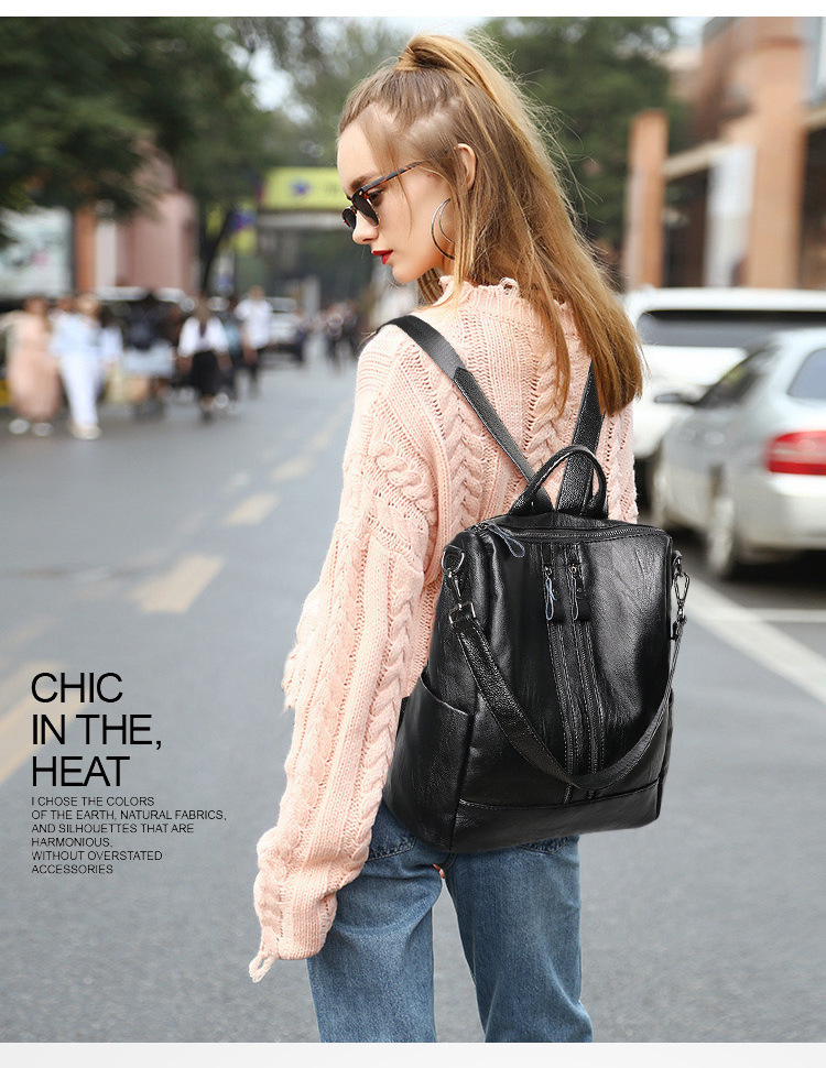 กระเป๋าเป้สะพายหลังหนังนิ่มสำห - Women Bags Office บทวิจารณ์และราคา