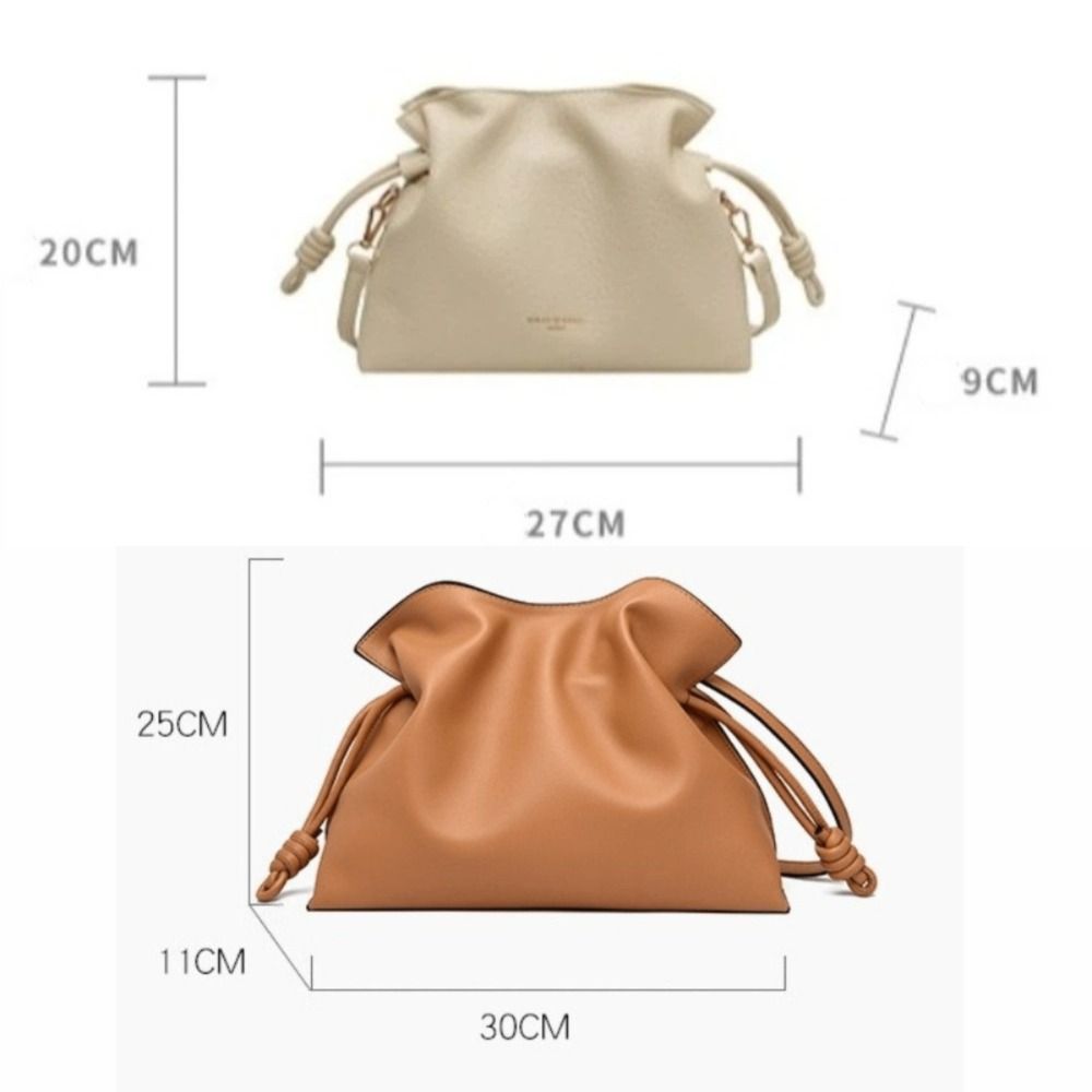 หนัง PU หรูหราแบบสวมสบาย ‌   ก - Hobo Bag Slouchy บทวิจารณ์และราคา