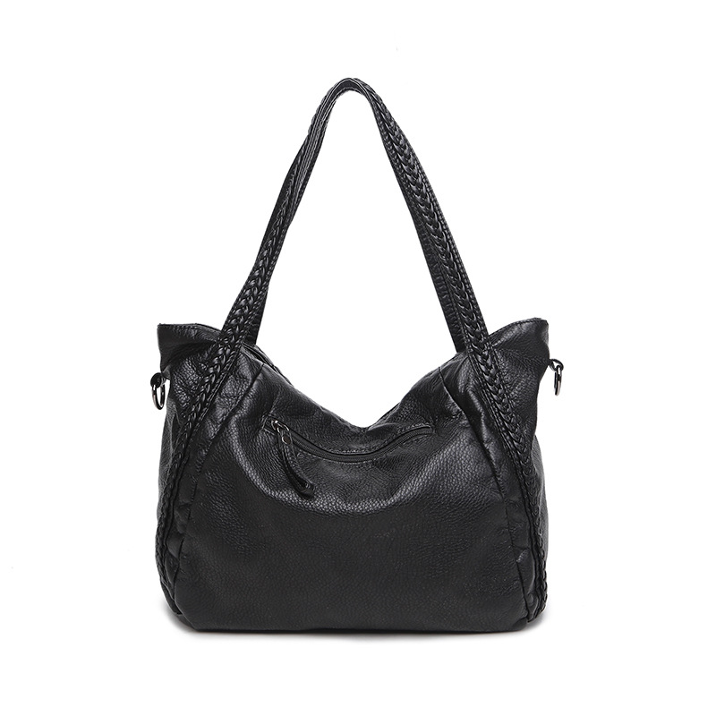 กระเป๋าถือสะพายไหล่หนังนิ่มสีด - Hobo Bag Slouchy บทวิจารณ์และราคา