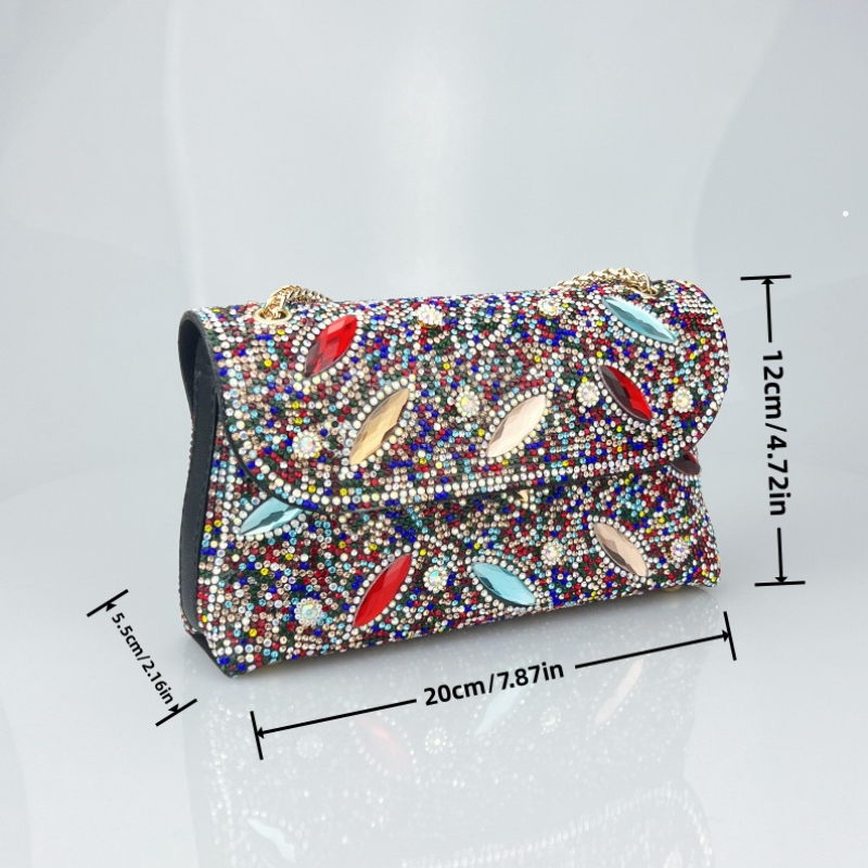 กระเป๋าคลัทช์ใต้วงแขนประดับเพช - Clutch Bag Evening บทวิจารณ์และราคา