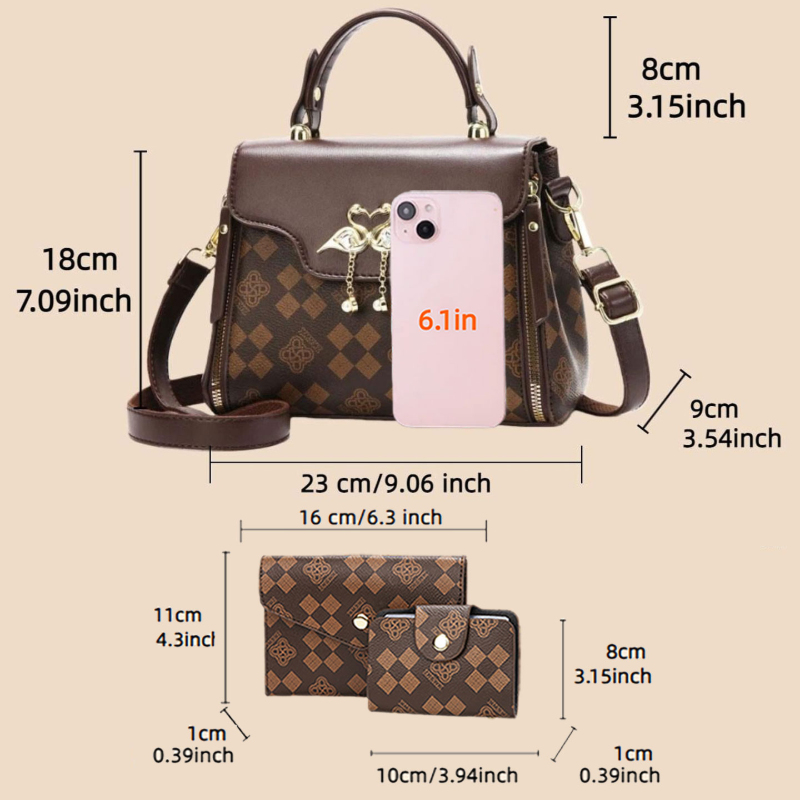 ชุดกระเป๋าผู้หญิง 3 ชิ้น กระเป - Women Bags Luxury บทวิจารณ์และราคา