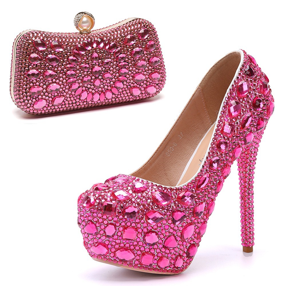 รองเท้าส้นสูงประดับเพชรเทอร์คว - Clutch Bag Evening บทวิจารณ์และราคา