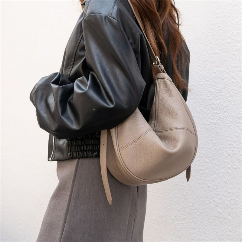 HIFASHION กระเป๋าหนังแท้ทรงครึ - Hobo Bag Slouchy บทวิจารณ์และราคา