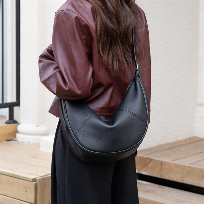HIFASHION กระเป๋าหนังแท้ทรงครึ - Hobo Bag Slouchy บทวิจารณ์และราคา