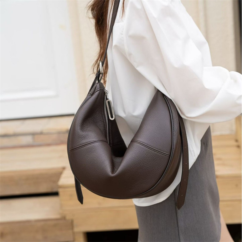 BURMINSA กระเป๋าหนังแท้ทรงครึ่ - Hobo Bag Slouchy บทวิจารณ์และราคา
