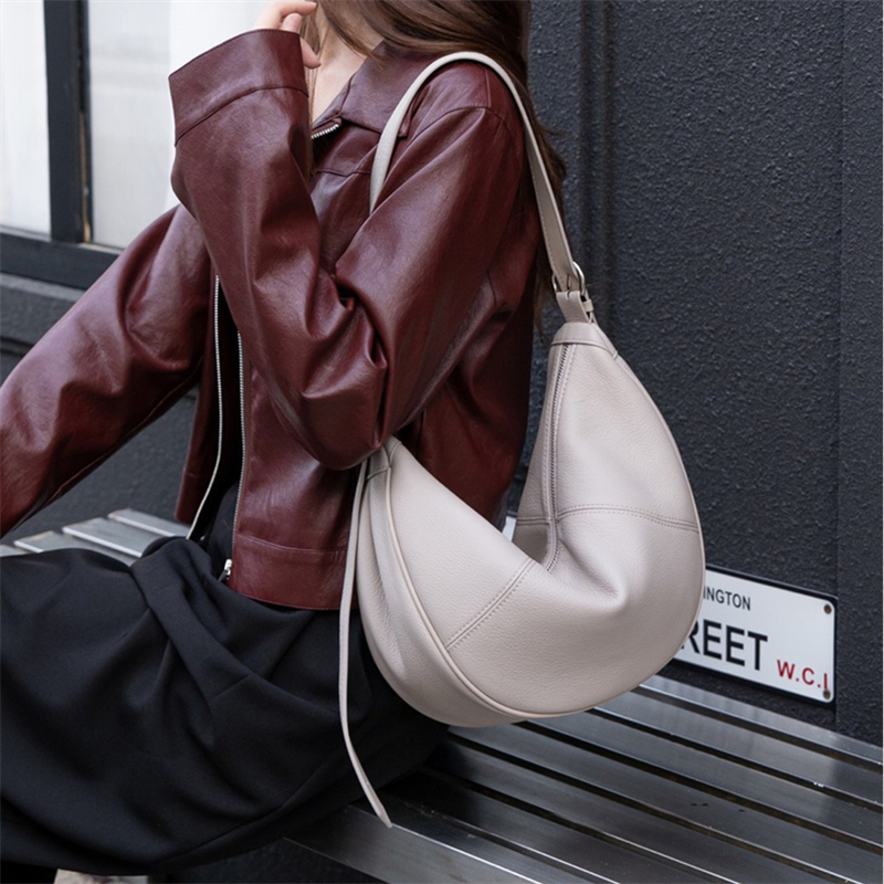 BURMINSA กระเป๋าหนังแท้ทรงครึ่ - Hobo Bag Slouchy บทวิจารณ์และราคา