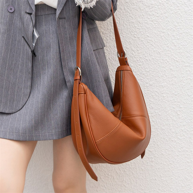 BURMINSA กระเป๋าหนังแท้ทรงครึ่ - Hobo Bag Slouchy บทวิจารณ์และราคา