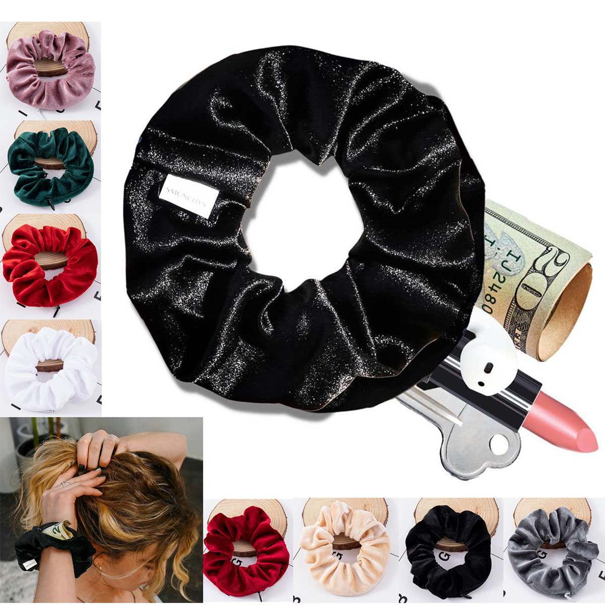 มาถึงซิป Scrunchies ซ่อนหูฟังเ - Hobo Bag Slouchy บทวิจารณ์และราคา