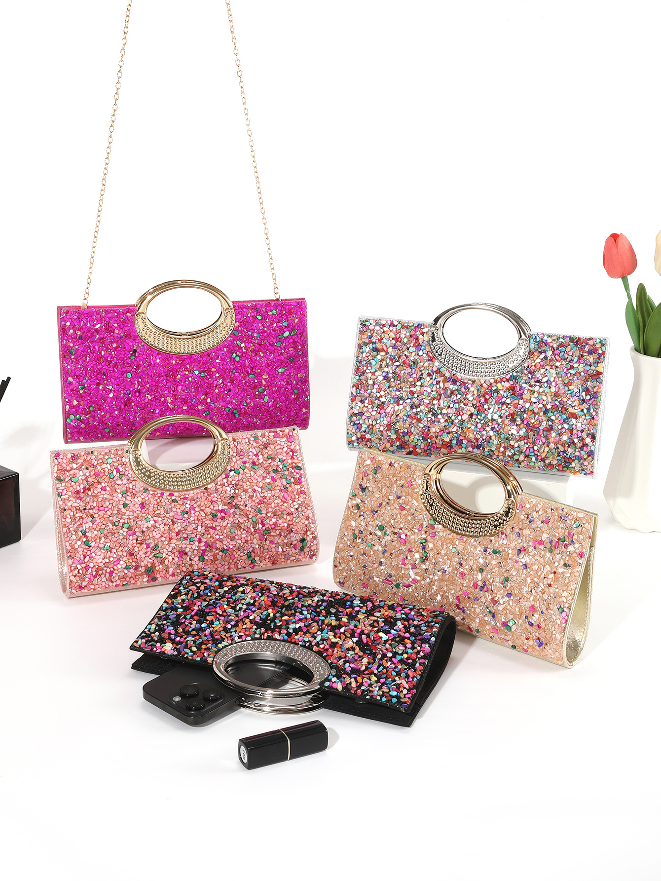 2025 ใหม่ด้านเดียวหินกระเป๋าจั - Clutch Bag Evening บทวิจารณ์และราคา