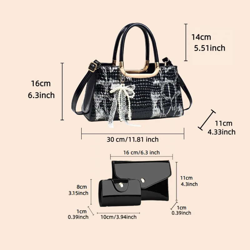 ชุดกระเป๋าถือสตรี ลายหนังจระเข - Clutch Bag Evening บทวิจารณ์และราคา