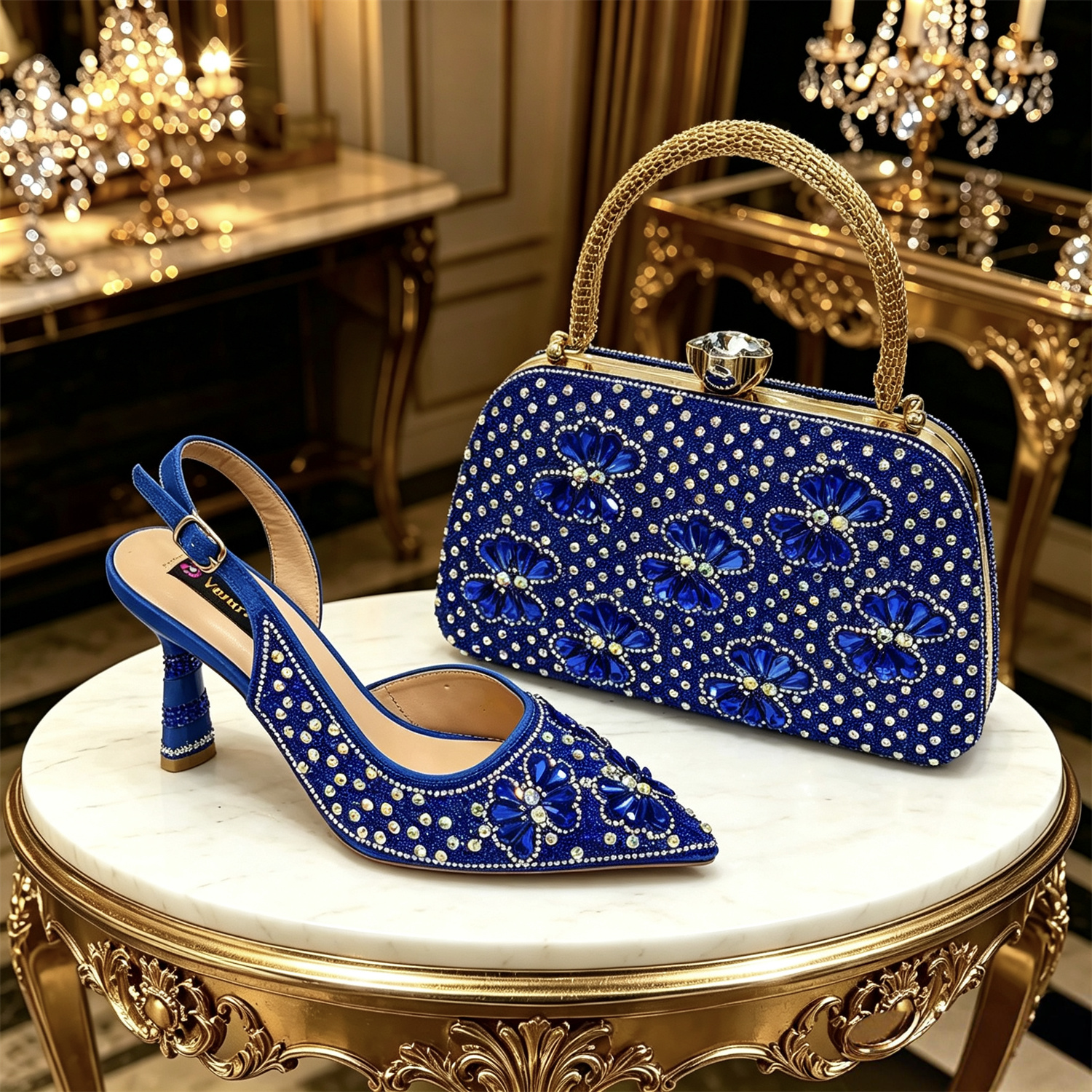 วีนัส ชาน โกลด์ ชุดรองเท้าส้นส - Clutch Bag Evening บทวิจารณ์และราคา