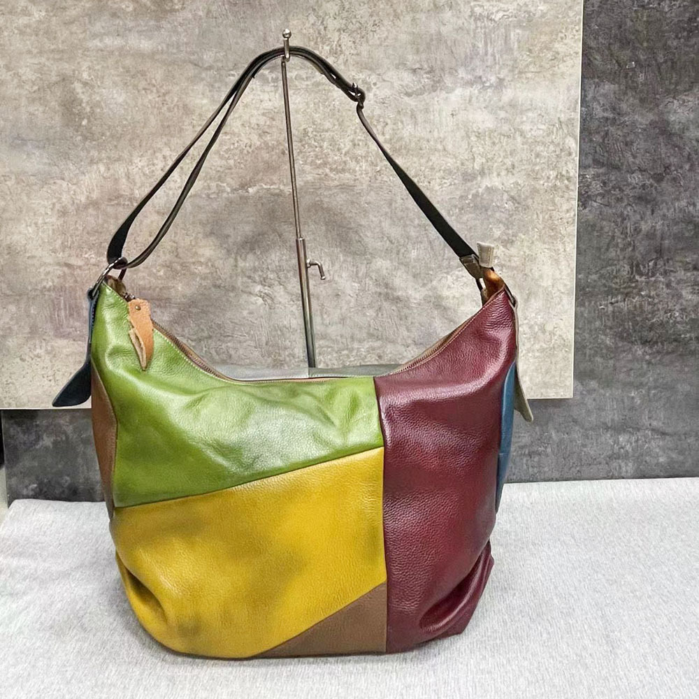 ขนาดใหญ่หญิงของแท้หนัง Patchwo - Hobo Bag Slouchy บทวิจารณ์และราคา